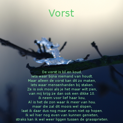 vorst gedicht